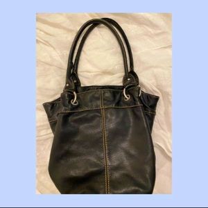 Vintage 90s Leather Bucket Bag